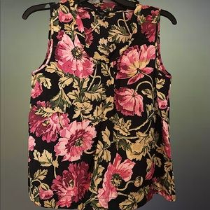 Talbots Petites Silk Shell Floral Blouse 6P